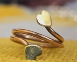 Bague de guérison minimaliste en cuivre massif + laiton contournement cœ... - $17.42+