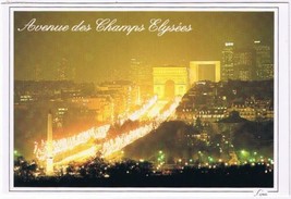 Postcard Avenue des Champs Elysees Paris France - £3.20 GBP