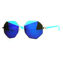 Octagon Shape Accent Top Sunglasses Womens Unique Fashion Eyewear - £8.71 GBP+