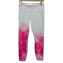 Women&#39;s ATHLETA Leggings Size Med White Pink Elation Tight Yoga Pants - £35.73 GBP
