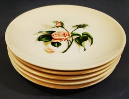 5 Vintage Universal Ballerina 6 1/4&quot; Bread Plate Pink Dogwood Union Made... - £31.64 GBP