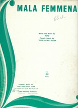 Vtg 1962 MALA FEMMENA Sheet Music Toto ANTONIO de CURTIS Connie Francis ... - £11.72 GBP