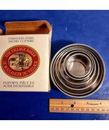 5 Piece Chef Grade round Pastry/Cookie Cutter Set - Stainless steel - $23.76