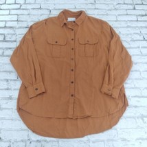 Urban Outfitters Shirt Womens Small Brown Button Up Boho 100% Cotton Oversize - £19.50 GBP