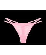 Victoria Secret PINK Logo Mesh Strappy Thong Panties BNWT $14.95 Pink Small - £11.03 GBP