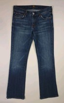 7 For All Mankind U075080U-080U Bootcut Blue Jeans Women&#39;s 27 29x31 Made... - $18.49