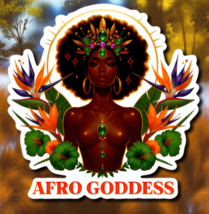 Afro Goddess 4&quot; Sticker Laptop Decal – Black Queen Art BOPP Vinyl - $1.36 CAD