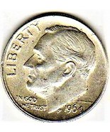 Roosevelt Dime coin 1964 silver dime - £2.78 GBP