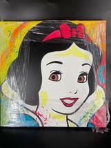 Paulina Del Mar Neige Blanc Disney Princesse Original Acrylique sur Toile 24x24 - £818.09 GBP