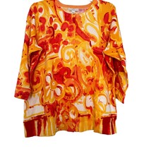 Isaac Mizrahi Womens Sweater Yellow 1X Cardigan Floral Half Sleeve NWOT - $21.77