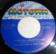 Supremes &amp; Four Tops 45 RPM Record - River deep Mountain High / Together We C2 - £3.15 GBP