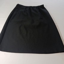 JC Penney Women&#39;s Black Side Button A-Line Skirt Size 16 Waist 30&quot; - $165.93 MXN