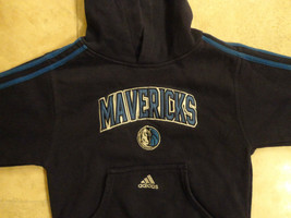 BLUE ADIDAS DALLAS MAVERICKS HOODED SWEATSHIRT YOUTH M 5-6 NICE FREE US ... - £15.83 GBP