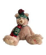 Dillard’s Trimmings 2007 Christmas Bear Plush 19 Inch Holiday Teddy With Hat Sca - $21.60
