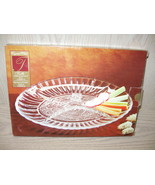 Trellis Crystal Clear Divided Sectional Candy Nut Cookie Veggie Tray - £7.95 GBP