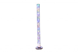 49" Steel LED Column Floor Lamp With Clear Drum Shade - $3,615.60 MXN