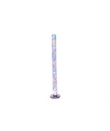 49&quot; Steel LED Column Floor Lamp With Clear Drum Shade - $3,601.03 MXN