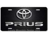 Toyota Prius &amp; Logo Inspired Art on Mesh FLAT Aluminum Novelty License T... - £14.38 GBP