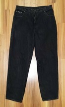 Nevada Men&#39;s Black Jeans Straight Cut Denim Size 30 Ins 40 Waist Vintage... - £12.42 GBP
