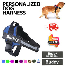 Dog harness Personalized No pull reflective customizable adjustable vest - £10.29 GBP