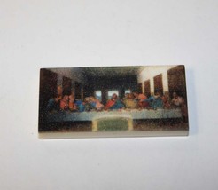 Minifigure Custom Toy Last Supper Painting  2X4 construction piece - £1.45 GBP