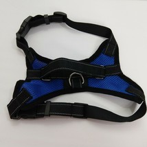 Dog Harness Blue And Black Handle Strap D-ring Snap Closure medium - $9.90