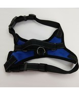 Dog Harness Blue And Black Handle Strap D-ring Snap Closure medium - £7.88 GBP