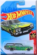 Hot Wheels - &#39;70 Chevelle SS Wagon: HW Flames #3/10 - #56/250 (2019) *Dark Gray* - £2.39 GBP