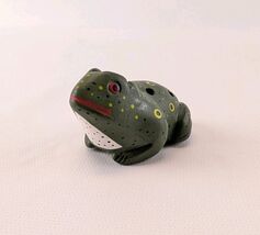 Andes Arte Peru Frog Ocarina Hand Made Ceramic Whistle Folk Art Dated 12/17 - $24.90