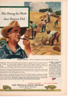 1940's gmc truck & coach hes doing the work dozens did print ad Trimmed edge fc2 - $11.40