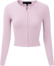 Crewneck Button Down Long Sleeve Cropped - £35.45 GBP