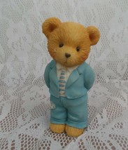 Enesco Cherished Teddies Figurine Father Dad Teddy Bear Hillman Dollhous... - $7.75