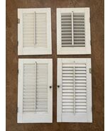 vtg  4 Wood Interior Louver Plantation Window Shutters cafe large &amp; smal... - €64,48 EUR