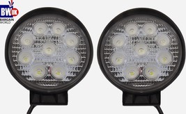 2 x 27w 9 LED Driving Work Light Flood Lamp Offroad Trailer SUV 4x4 Round - $23.82