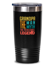 20 oz Tumbler Stainless Steel Funny Grandpa The Man The Myth The Pickleball  - £24.07 GBP