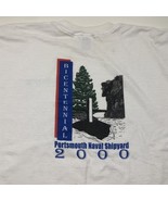 Vintage Portsmouth NH Naval Shipyard 2000 Bicentennial White T Shirt Siz... - $362.71 MXN