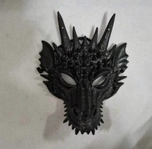 Black Masquerade - Dragon Cosplay - Gold Chinese Dragon Mask Halloween - £17.96 GBP
