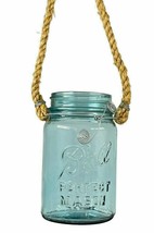 Vintage Ball Perfect Mason Jar Aqua Blue Hanging Jar Indoor Outdoor Decor - £15.55 GBP