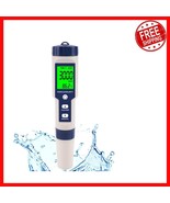 Digital Salinity Meter: 5-in-1 PH, TDS, EC &amp; Temperature Tester for Aqua... - $1,111.48 MXN
