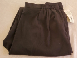 NWT Worthington Black Flat Front Cropped Dress pants Size 26W - £19.32 GBP