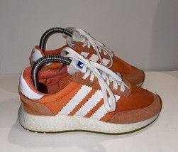 adidas Classic Womens Size 5.5 Orange White Stripes Sneakers Casual Shoe... - £33.57 GBP