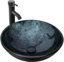 Yourlite Bathroom Vessel Sink,Bowl Sink For Bathroom With, Dark Green - £102.67 GBP