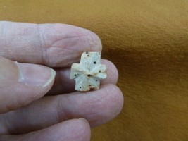 (CR592-8) 1/2&quot; Petite Fairy Stone CHRISTIAN CROSS Staurolite Crystal MATRIX - £9.55 GBP