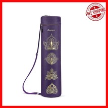 Durable Purple Paisley Yoga Mat Carrier with Water-Resistant Design &amp; 2 ... - $28.70