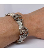 1970S SILVER bracelet uNISEX Silver Bracelet Link Brutalist Bangle MAKE ... - €238,23 EUR