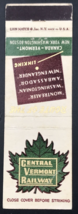 CV Central Vermont Railway Matchbook Cover Montrealer Washingtonian Ambassador - £6.02 GBP