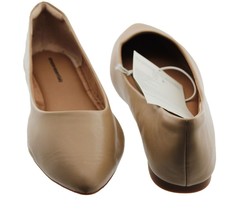 Amazon Essentials Women&#39;s Pointed Toe Ballet Flats Size 9.5 W Beige - £13.41 GBP