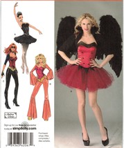 Misses Ballerina Black Angel Swan Disco Cat  Halloween Costume Sew Pattern 14-22 - £8.02 GBP