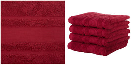 4 Pack Burgundy Color Ultra Super Soft Luxury Turkish 100% Cotton Hand Towels - £36.37 GBP