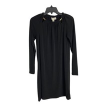 Michael Kors Womens Dress Adult Size XS Black Long Sleeve Semi Sheer - £20.30 GBP